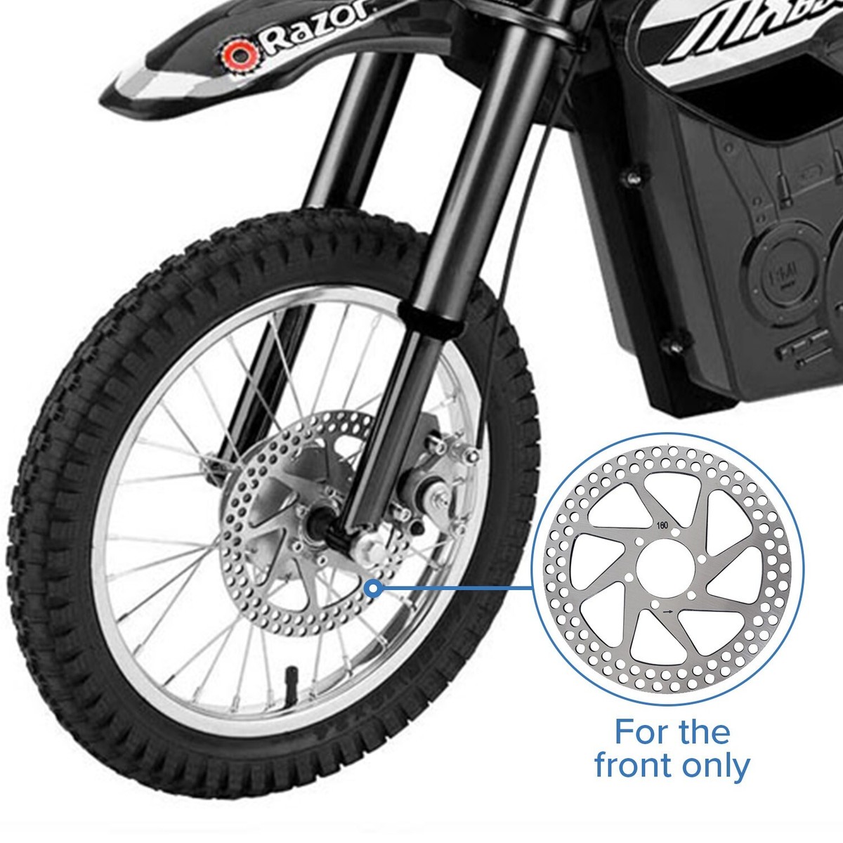 Razor Ersatz-Bremssattel Für MX500, MX650, Dirt Quad, SX500 – Inkl. Bremsbeläge Vorne & Hinten