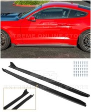 For 15-23 Ford Mustang Gt350 Style Matte Black Add-on Side Skirts Extension Pair For 15-23 Ford Mustang Gt350 Style Matte Black Add-on Side Skirts Extension Pair