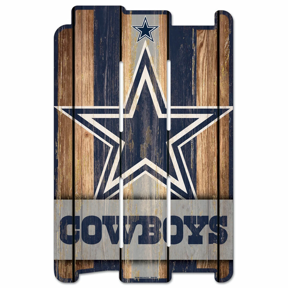 NFL Dallas Cowboys Plank Fence Wood Sign Holzschild Holz Deko Zaun 43x28cm - Bild 1 von 1