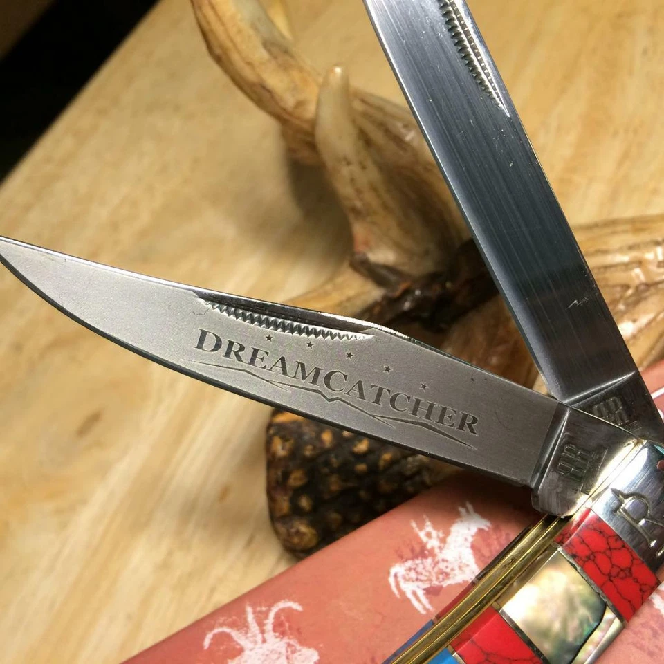 Navaja de bolsillo Rough Rider Dreamcatcher Trapper 4 1/8" RR1525 Foto 3 de 4