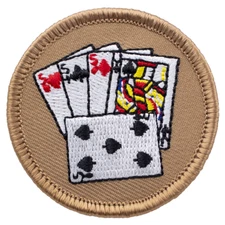 Cribbage Patrol Patch - 2" Round Embroidered Patch