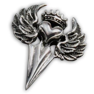 Kettenanhänger Edelstahl Herz Flügel Krone Pfeilspitze Claddagh Keltisch Schmuck