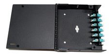 12 Fiber Wall Mount w/ 6 LC/UPC Duplex Adapter Patch Only Multimode 50/125 OM3 4