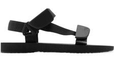 Mens Black Burberry Trek Logo-Debossed Strappy Sandals Size: 45 / 12 NIB