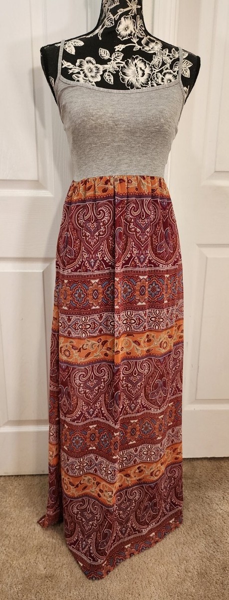 Forever 21 Grey/Rust Maxi Dress S | eBay Forever 21 Grey/Rust Maxi Dress S | eBay
