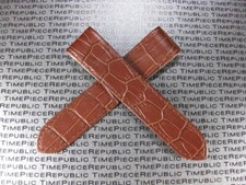 New 23mm Leather Strap Brown Deployment Watch Band for CARTIER SANTOS 100 XL x1
