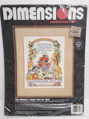 Dimensions Counted Cross Stitch Kit The Animals Came Two By Two Noah's Ark #3741