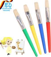 Kinder Pinsel Set, 4 StüCk Malpinsel Kinderpinsel Set Pinsel Mit Flacher Spitze,