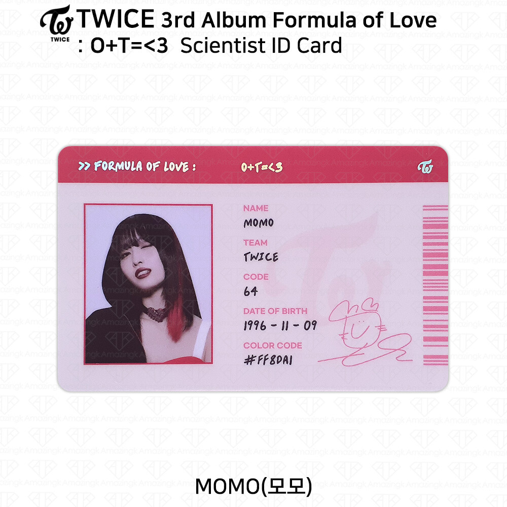 TWICE \"#TWICE\" IDカード MOMO Momo (TWICE) / Blue Scientist ID CARD (ID card) 