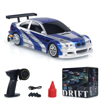 1/43 Scale Ready to Go RC Race Car Remote Control Drift Car 4WD Mini Toy Lights