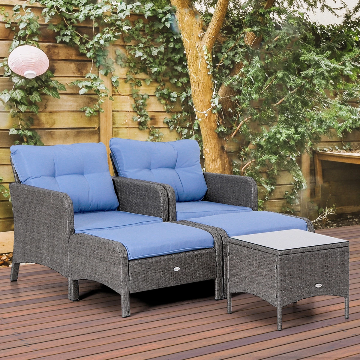Patio furniture with on sale footrest