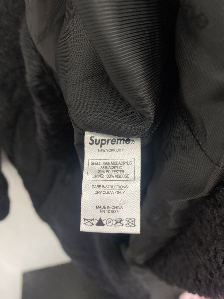 Supreme Hysteric Glamour F**k You Faux Fur Coat Black - Size Supreme Hysteric Glamour F**k You Faux Fur Coat Black - Size