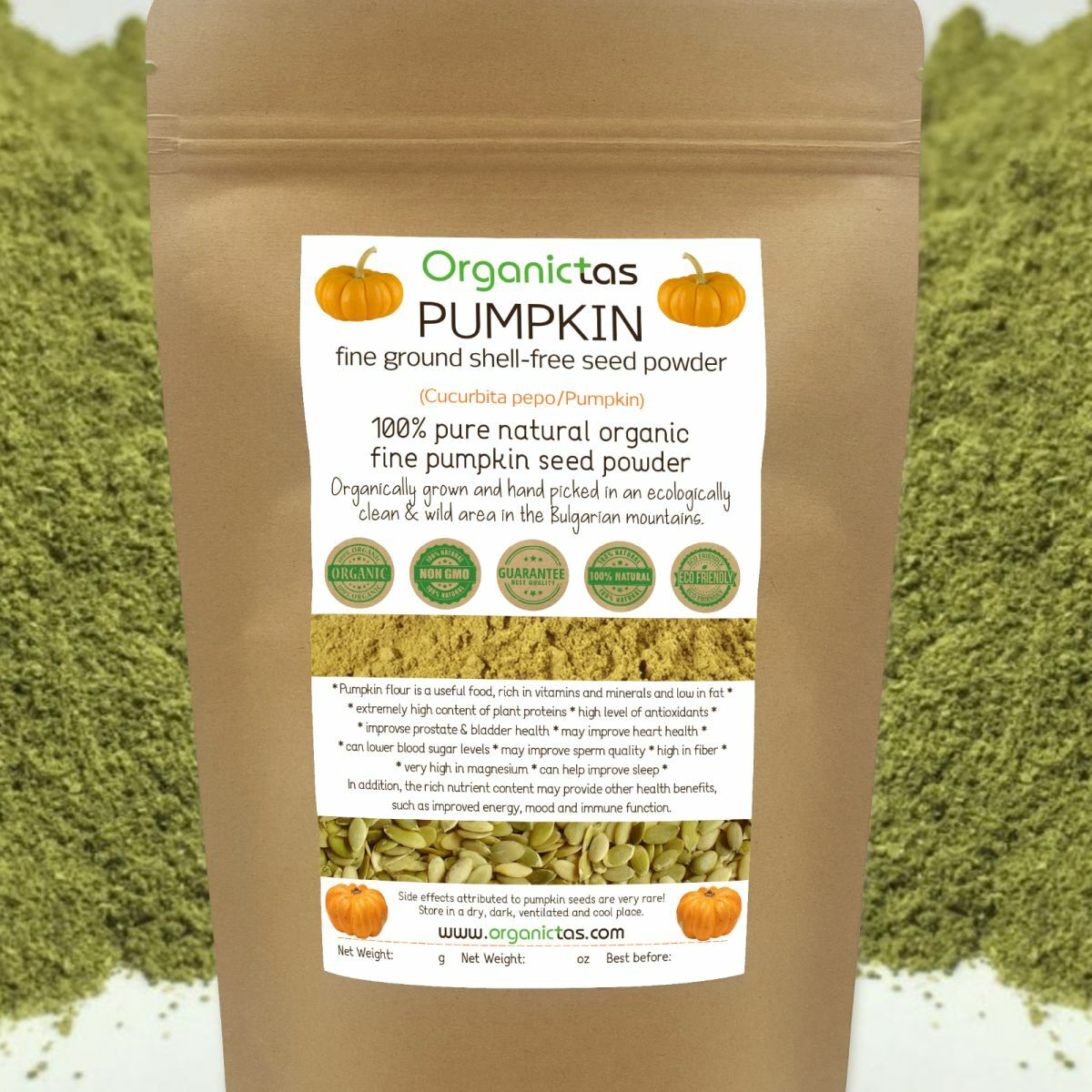 Food To Live Organic Pumpkin Fruit Powder – Non-GMO, No Additives, Vegan, 100% Milled Dried Pumpkin