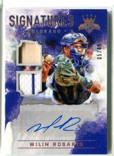 2017 Diamond Kings Wilin Rosario GOLD DUAL JERSEY / BAT RELIC AUTO 5/49 ROCKIES