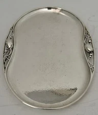 BEAUTIFUL GEORG JENSEN STERLING HAND WROUGHT BLOSSOM TRAY # 2P CIRC 1960