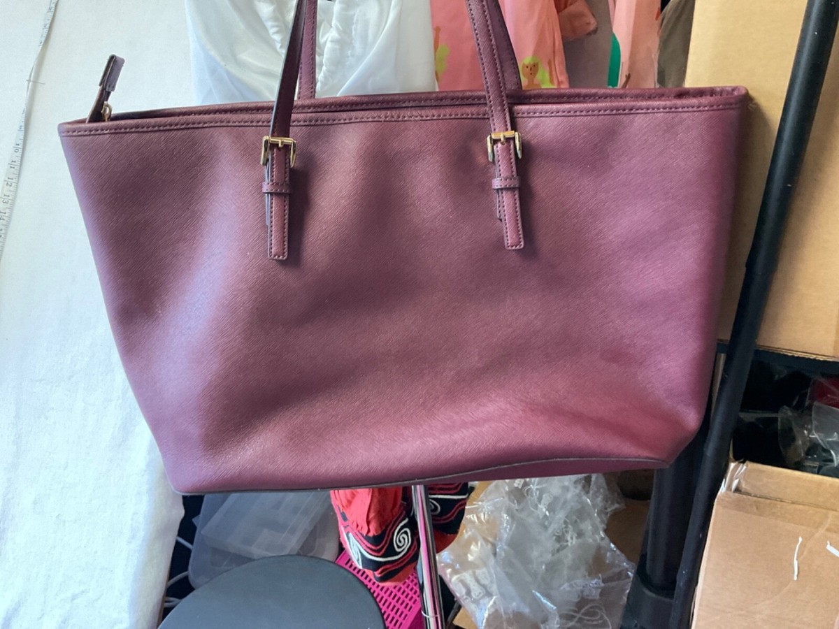 Michael Kors Jet Set Travel Large Caryall Tote Bag Purse Plum 