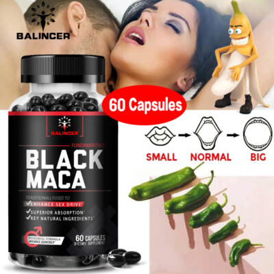 Black Maca Capsules For Men And Women,Enhance Vitality,Build Muscle,Boost Energy