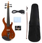 5 String Electric Violin 4/4 Solid Wood Bird Head Big Jack Violin with Case New 