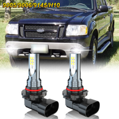 For Ford Explorer Sport Trac 2001-2005 Pair H10 LED Fog Driving Light Bulbs Kit