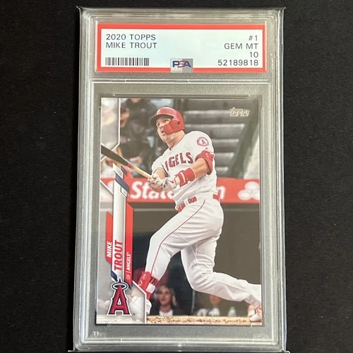 2020 Topps #1 Mike Trout PSA 10 GEM MINT Los Angeles Angels MLB MVP