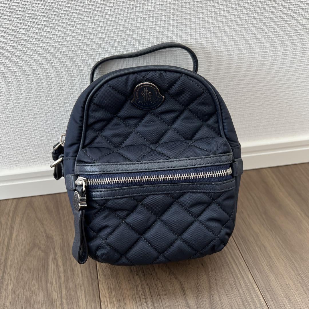 Moncler Women Bag Navy Quilted Backpack Limited Edition VHTF Rare