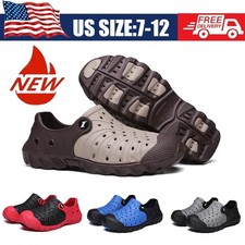 Sandals Mens Summer Non-Slip Hole Shoes Home Clogs EVA Garden Male Shoes Outside