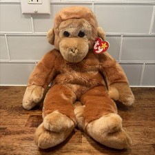 Ty Large Plush Beanie Buddy - Bongo the Monkey NWT 1998 Super Soft RARE