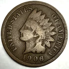 1906 Indian Head Cent Penny Good Condition 1c One Cent US Coin- 3617