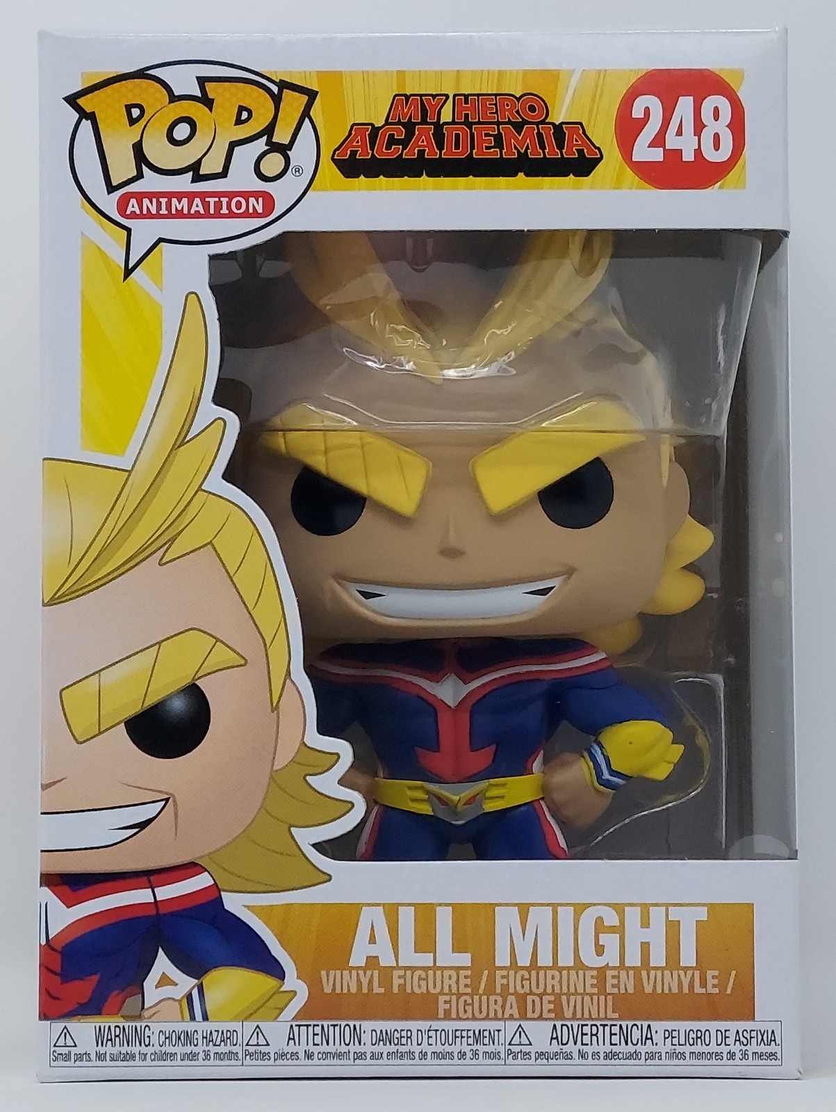 Funko Pop! Animation - All Might #248 My Hero Academia Vinyl Figure Damaged Box
