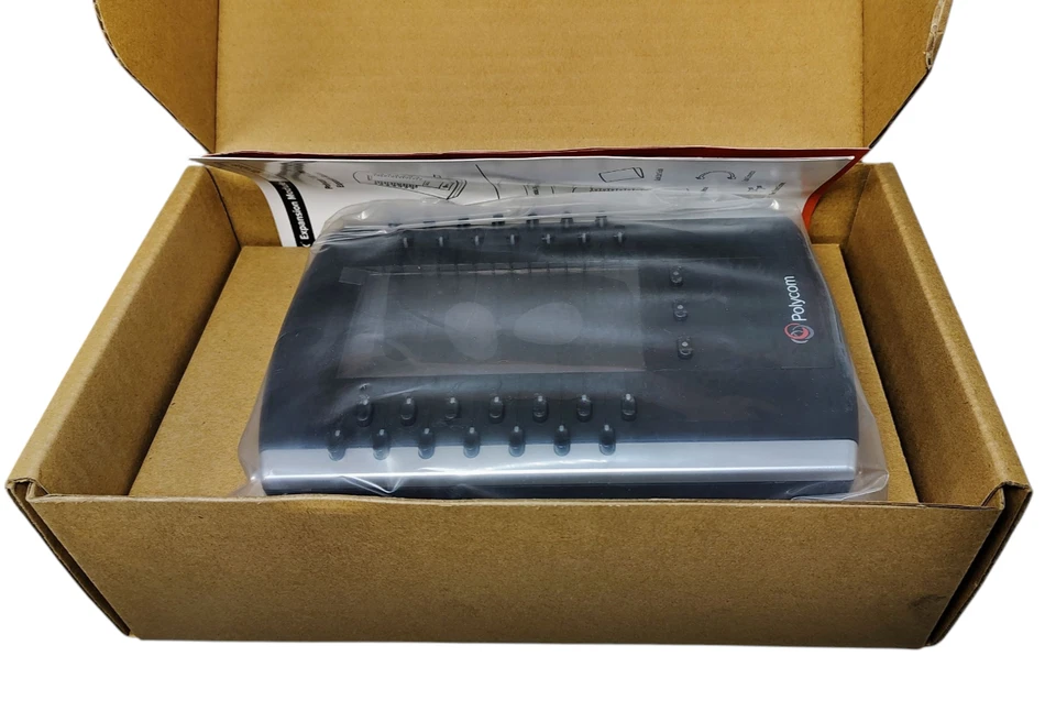 Polycom VVX 600 Gigabit IP Phone 2200-44600-025 VVX600 POE & 2 Expansion Modules - Image 4 of 4