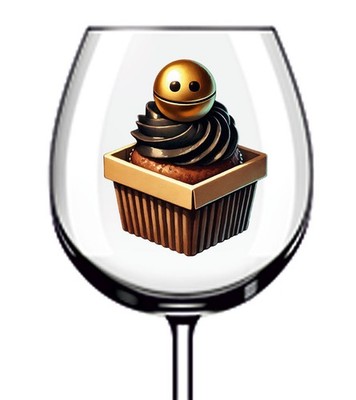 12x Neujahr Cup Cake Vinyl Aufkleber Abziehbild Becher Weinglas Laptop Flasche