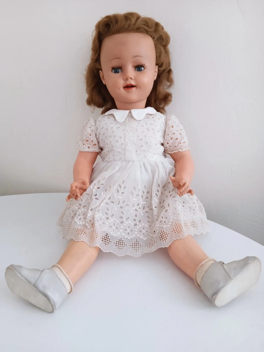 Ancienne Poupée Raynal Mécanique – 44 Cm – Tête En Caoutchouc – France