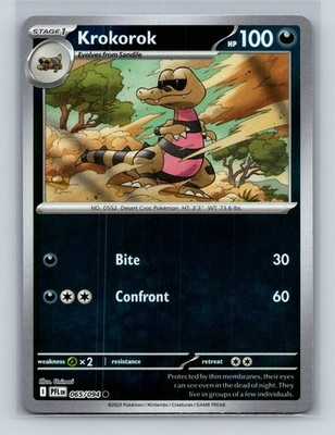 KROKOROK 065/094 C PHANTASMAL FLAMES POKEMON REVERSE HOLO NM
