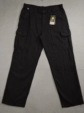 Carhartt FR Pants Mens 40x34 Black Original Cargo Canvas Flame Resistant Work