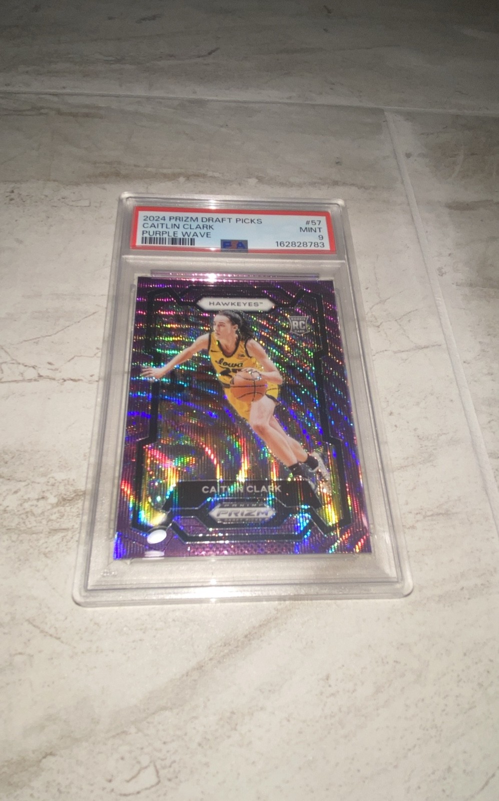 2024-25 Panini Prizm Draft Picks - Caitlin Clark #57 Purple Wave Prizm (RC)