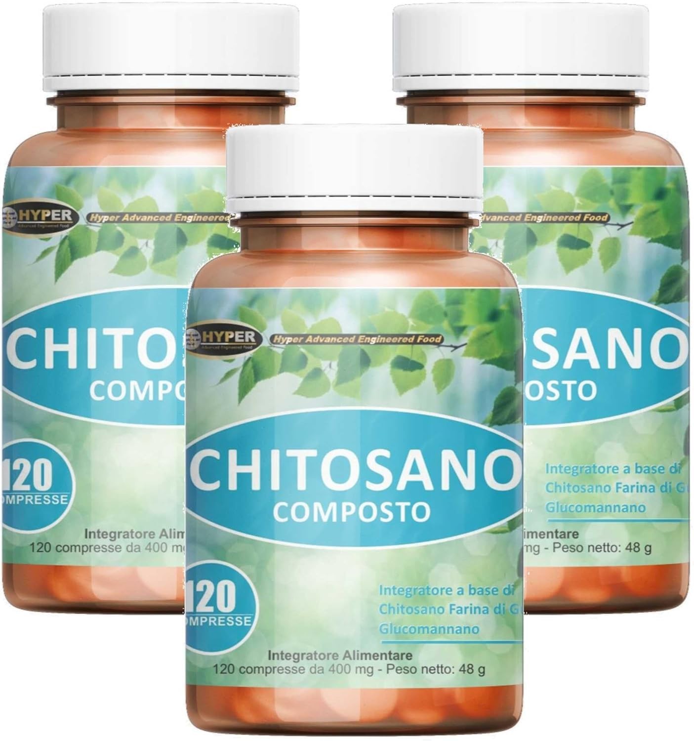 Hyper Chitosano Glucomannano 360 Compresse: Addio Fame Nervosa e Grassi