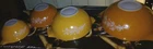 PYREX BUTTERFLY GOLD Cinderella Mixing Bowl Set - White Orange