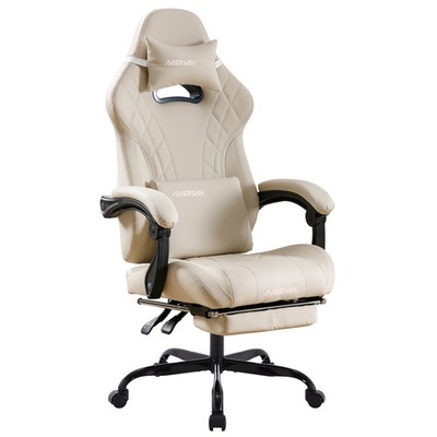 Gaming Chair with Footrest and Massage Lumbar Support, Ergonomic Computer Gamer