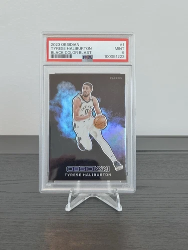 2023-24 Obsidian Tyrese Haliburton Black Color Blast SP #1 PSA 9 MINT Case Hit