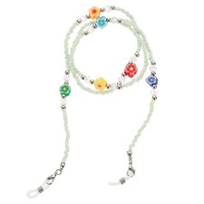 Beaded Glasses Chain, Flower Eyeglasses Chain Strap Holder, Green