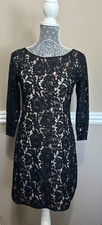 WOMENS VINCE CAMUTO LACE DRESS FOR FORMAL WEDDING OR NIGHT OUT BLACK SIZE 2