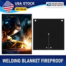 12.2"X 12.2" Welding Blanket Fireproof Heat Resistan Double-Sided Fireproof New