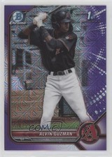 2022 Bowman Chrome Prospects Mega Box Purple Mojo Refractor Alvin Guzman 0z92