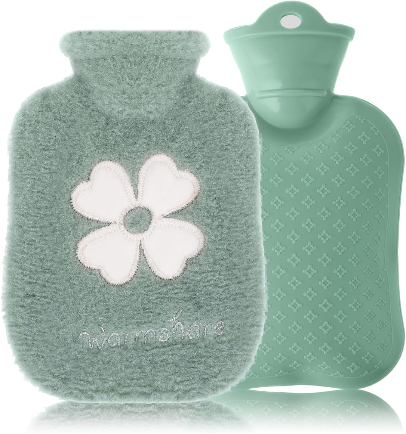 500ml Hot Water Bottle, 2-in-1 Small Hot Water Bottle with Cover Warm Water Bag