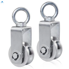 Cable Pulley Wheel Stainless Steel Swivel Block Silence Rotation... 