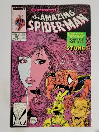 Amazing Spider-man #309 Marvel 1988 VF+ 8.5 1st team appearance of Styx & Stone