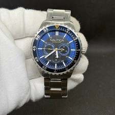 Nautica N15017G Men's Stainless Steel Multifunction Watch Blue Dial