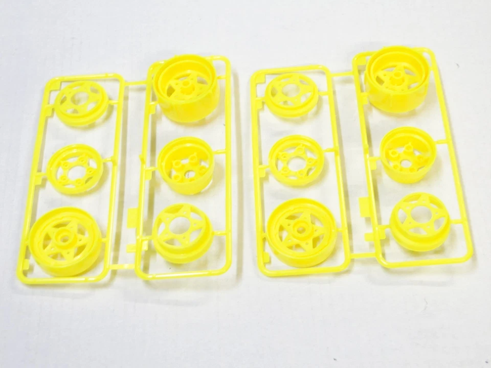 NEW TAMIYA GRASSHOPPER Wheels Front & Rear YELLOW FROG HORNET TGKG - Image 3 of 3
