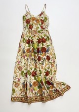 ALEMAIS Linen Persian Garden Embroidered Print Cami Dress