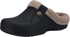 Classic Fur Lined Clogs Waterproof Winter Fuzzy Slippers for Women Men - Indoor